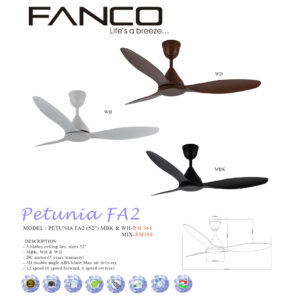 FANCO Petunia FA2 52 LED 3C DC Ceiling Fan 03