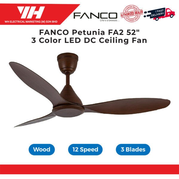 FANCO Petunia FA2 52 LED 3C DC Ceiling Fan 05