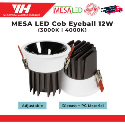 MESA MSL LED Eye Ball 12W (3000K Warm White / 4000K Cool White)