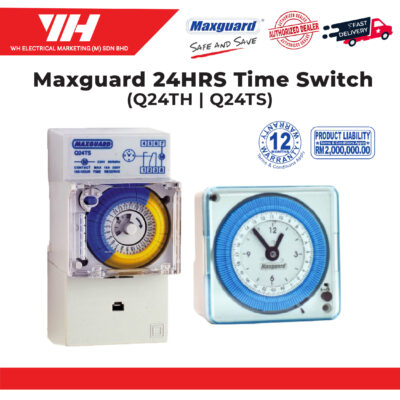 Maxguard 24HRS Analog Time Switch (72X72 Q24TH) (Q24TS)
