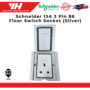 Schneider 13A 3 Pin 86 Floor Switch Socket (Silver) 03